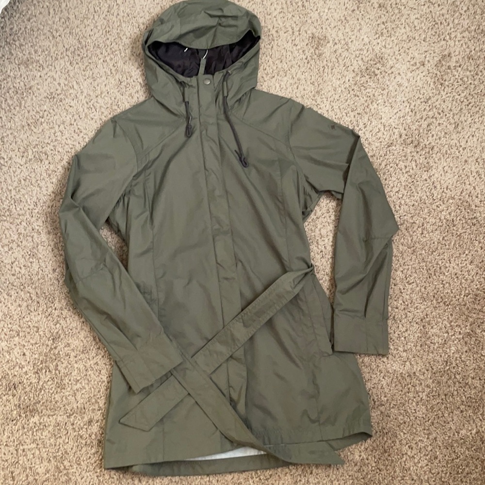 Columbia green rain jacket